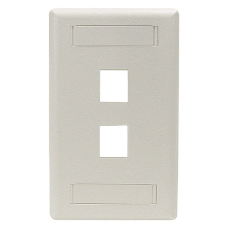 BLACK BOX Gigastation2 Wallplate, 2-Port Single-Gang, Office White WPT462